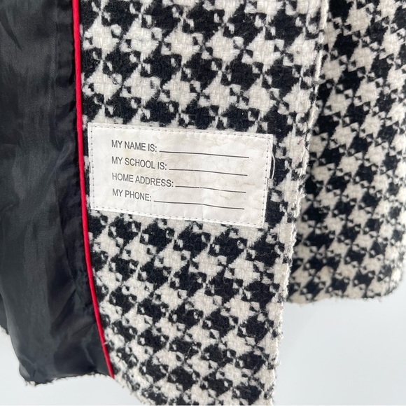 Rothschild Houndstooth Pea Coat with Detachable Hood Size 8 Medium - Picture 8 of 9